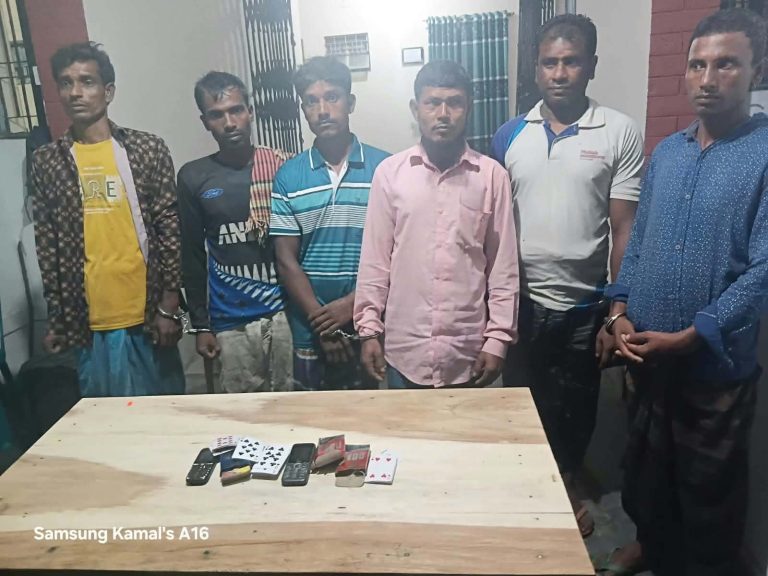 সুন্দরগঞ্জে জুয়ার আসরে অভিযান, গ্রেপ্তার -৬