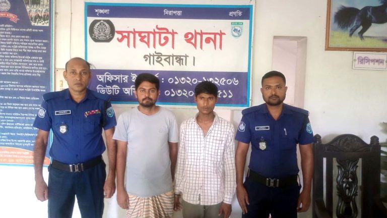 গাইবান্ধার সাঘাটায় তরুণীকে সংঘবদ্ধ ধর্ষণের অভিযোগ, দুই যুবক গ্রেফতার