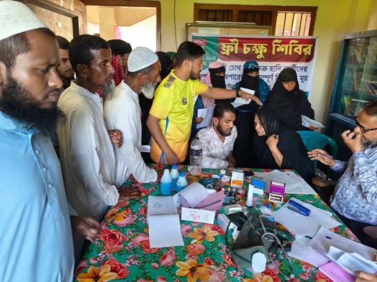 চুনারুঘাটে বিনামূল্যে চক্ষু চিকিৎসা ও ছানি অপারেশন সেবা পেলেন পাঁচ শতাধিক মানুষ