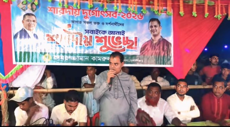তাহিরপুরে পূজামণ্ডপ পরিদর্শন ও নগদ অর্থ সহায়তা দিলেন বিএনপি নেতা মোঃ কামাল হোসেন।