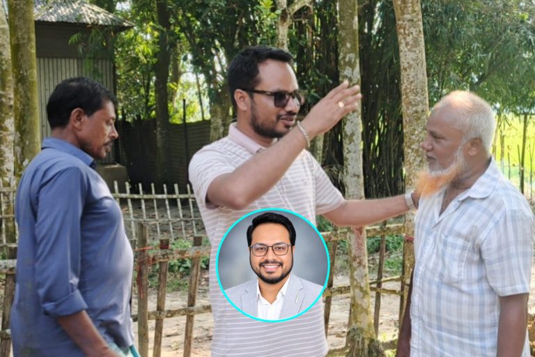 শরিফপুরকে মডেল ইউনিয়ন বানানোর প্রত্যয়: গণসংযোগে যুবনেতা কনক