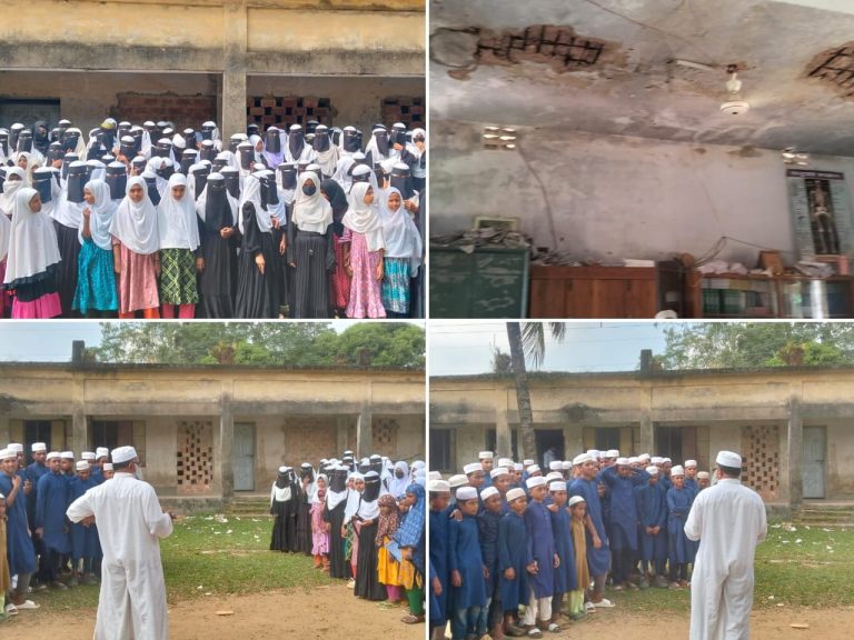 ৫৮ বছরেও বদলায়নি মহিষখলা মাদ্রাসার চিত্র, ঝুঁকিপূর্ণ ভবনে ৫০০ শিক্ষার্থীর পাঠদান