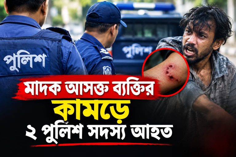 সরাইলে মাদকাসক্ত ব্যক্তির কামড়ে দুই পুলিশ সদস্য আহত, আটক ১